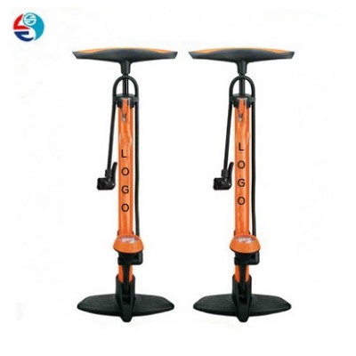 Aluminum bicycle floor pump with gauge 10bar Customized Bike pump factory Wholesales bicycle pump